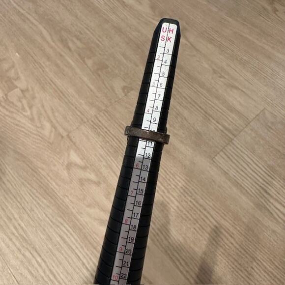 Burnished bronze sun moon hexagon ring size 5 - Picture 2 of 2